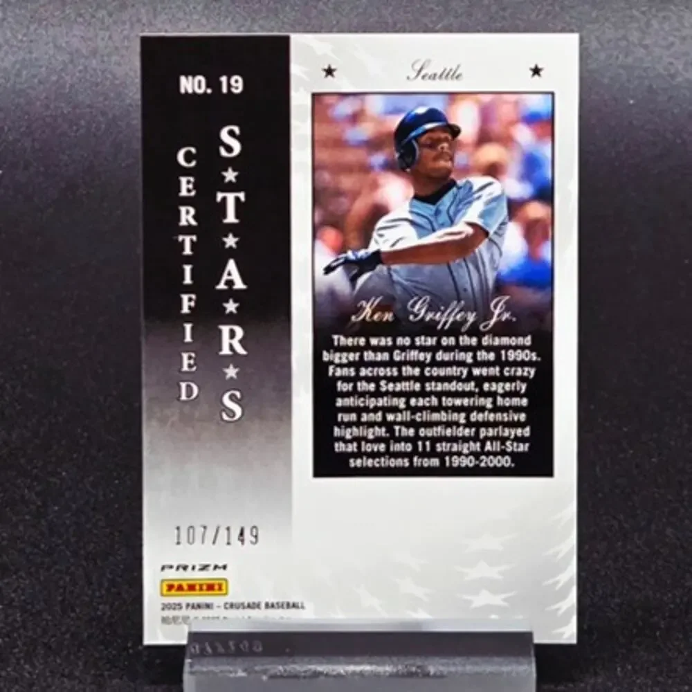 Ken Griffey Jr Bowman's Best Prizm Stars 107/149 Seattle Mariners Star HOF - Picture 6 of 8